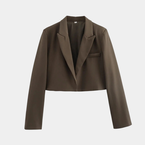 ModeGeist | Cropped Blazerjacke Maßgeschneiderte Langarm Open Front