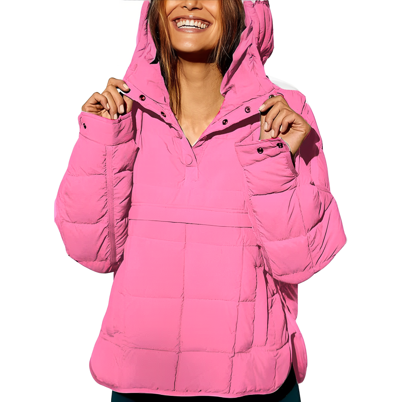 Grier: Einfache, gesteppte Kapuzenjacke