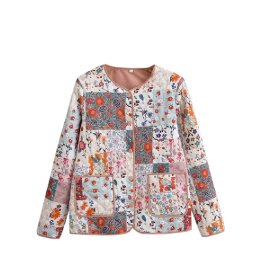 Marva Damen Jacke: Casual, Langarm, Print