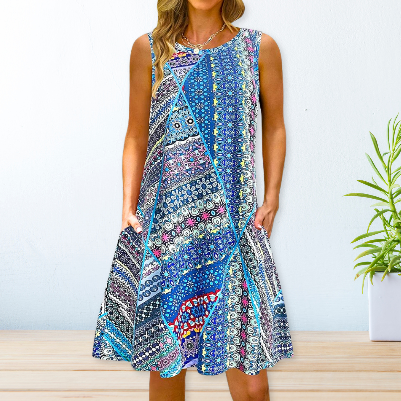 Leichtes, bedrucktes Kleid Dafne