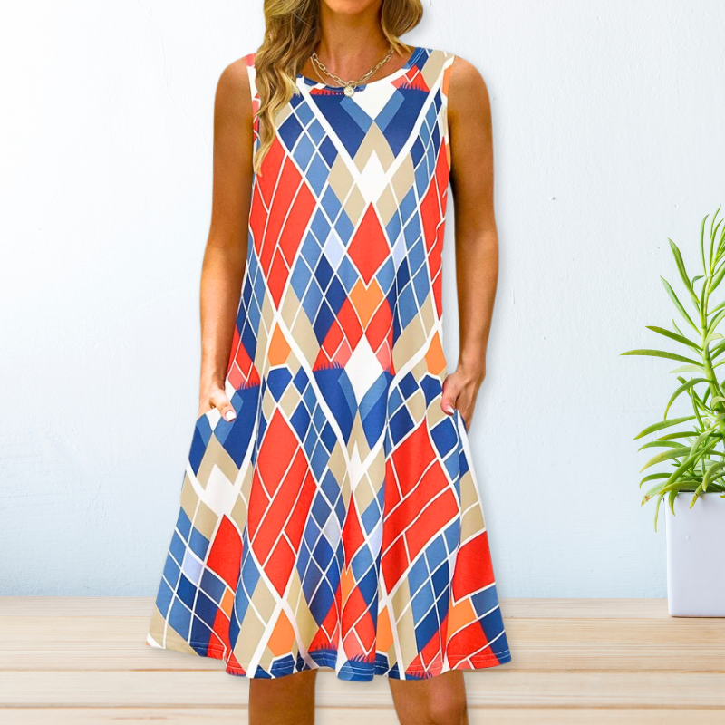 Leichtes, bedrucktes Kleid Dafne