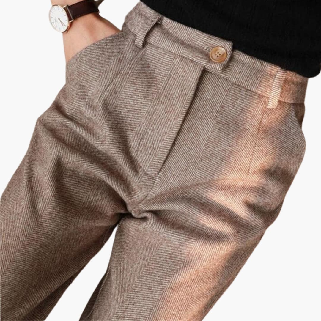 MODEGEIST Damen Elegante Stoffhose Klassische Passform Vielseitiges Design