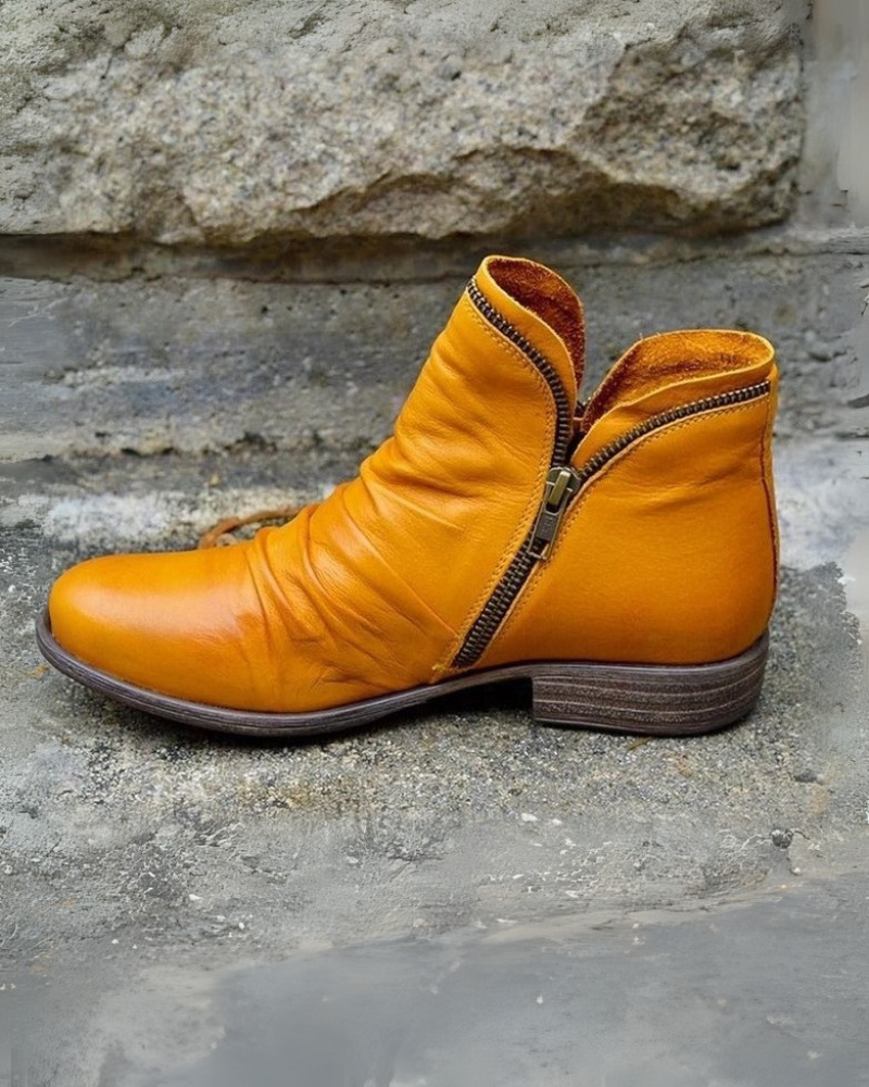 ModeGeist | Lederstiefel mit Reißverschluss