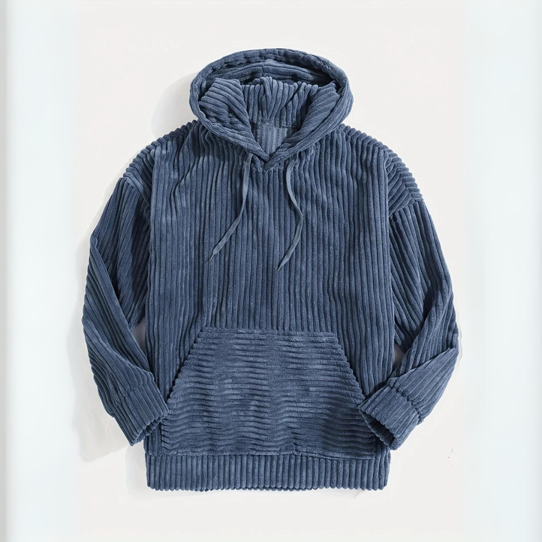 Einfarbiger Cord-Hoodie von Fudus