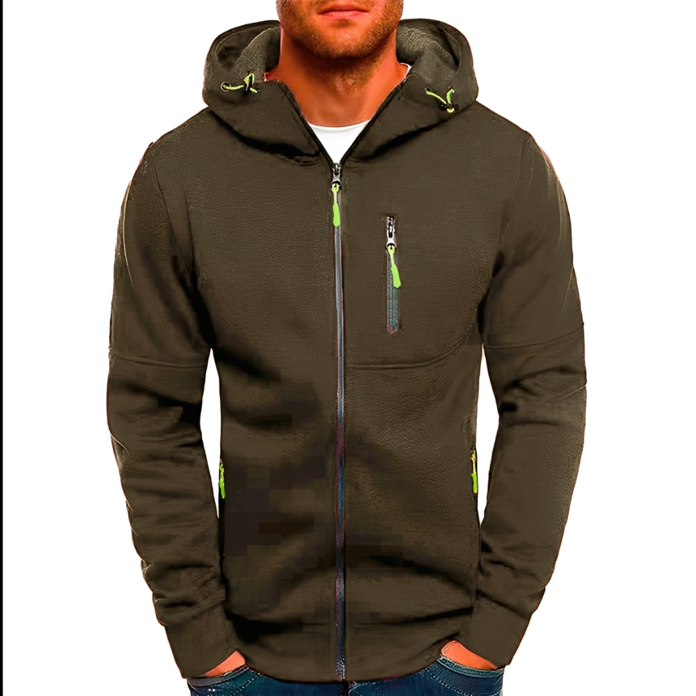 ModeGeist | Freizeit Zip-Up Jacke mit Kapuze für Herren