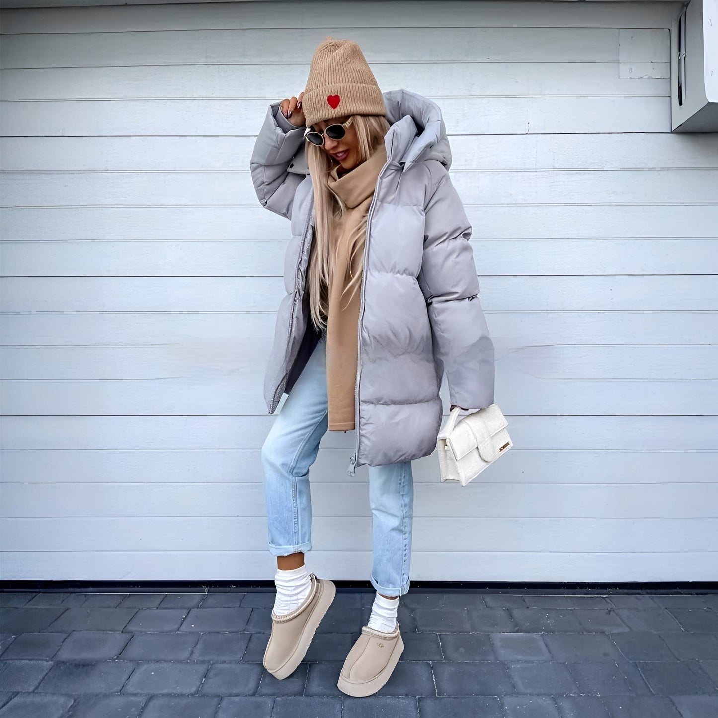 ModeGeist | Elegante, gepolsterte Parkajacke für Frauen
