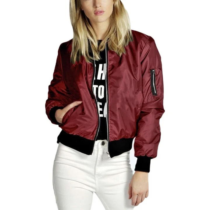 Damen Bomberjacke von Avelena im klassischen Stil
