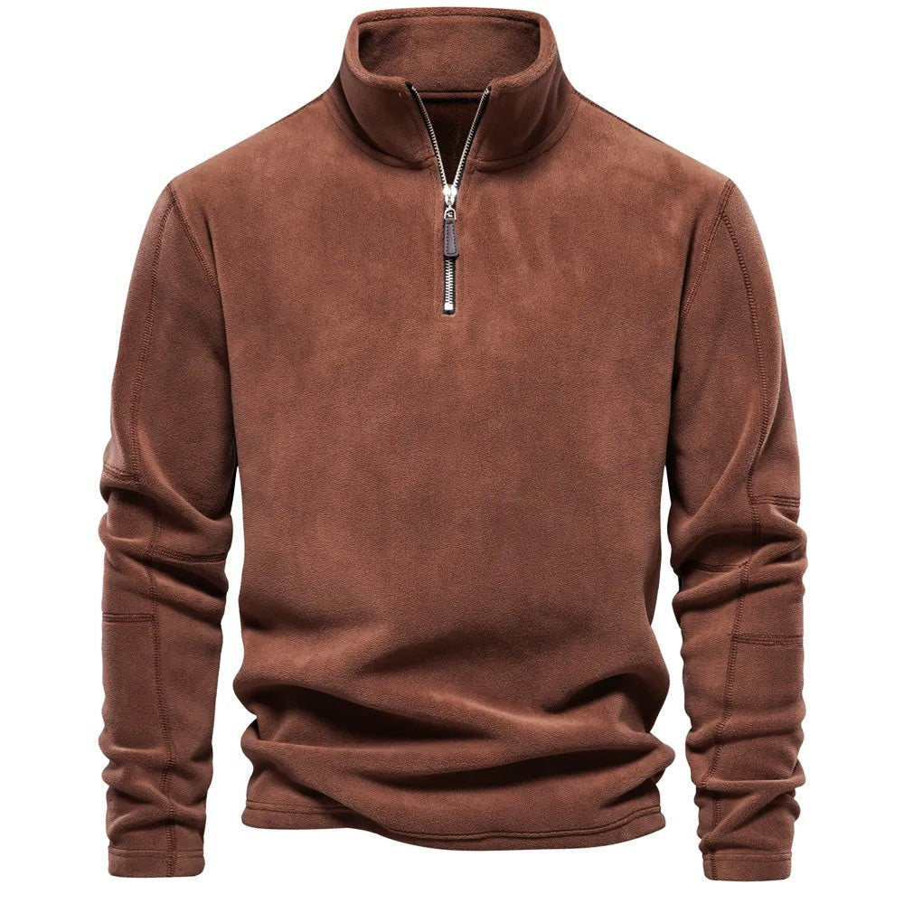 ModeGeist | Strickpullover mit Half-Zip Wollmischung Klassisch und Bequem