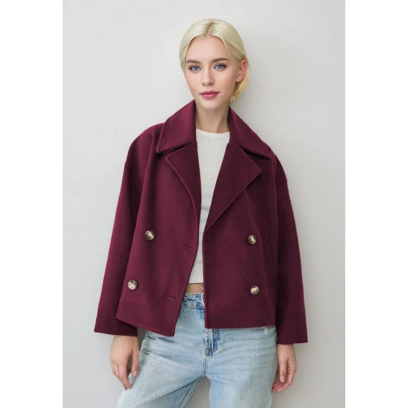 ModeGeist | Jacke Kurz Doppelreiher Schicke Oberbekleidung