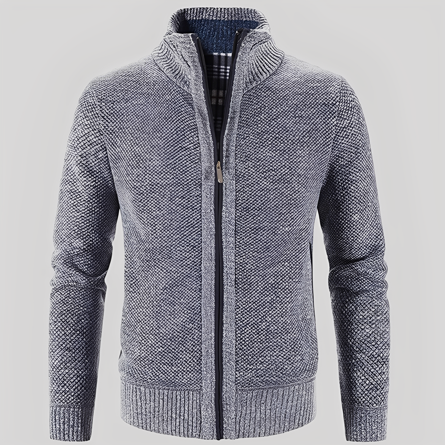 ModeGeist | Einfacher Cardigan mit Reißverschluss für Herren