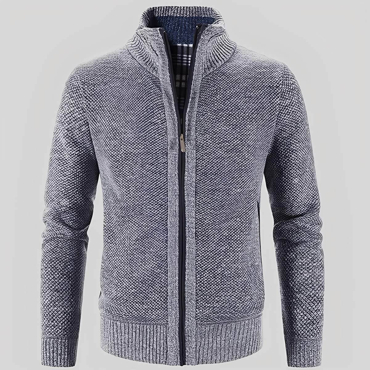 ModeGeist | Einfacher Cardigan mit Reißverschluss für Herren