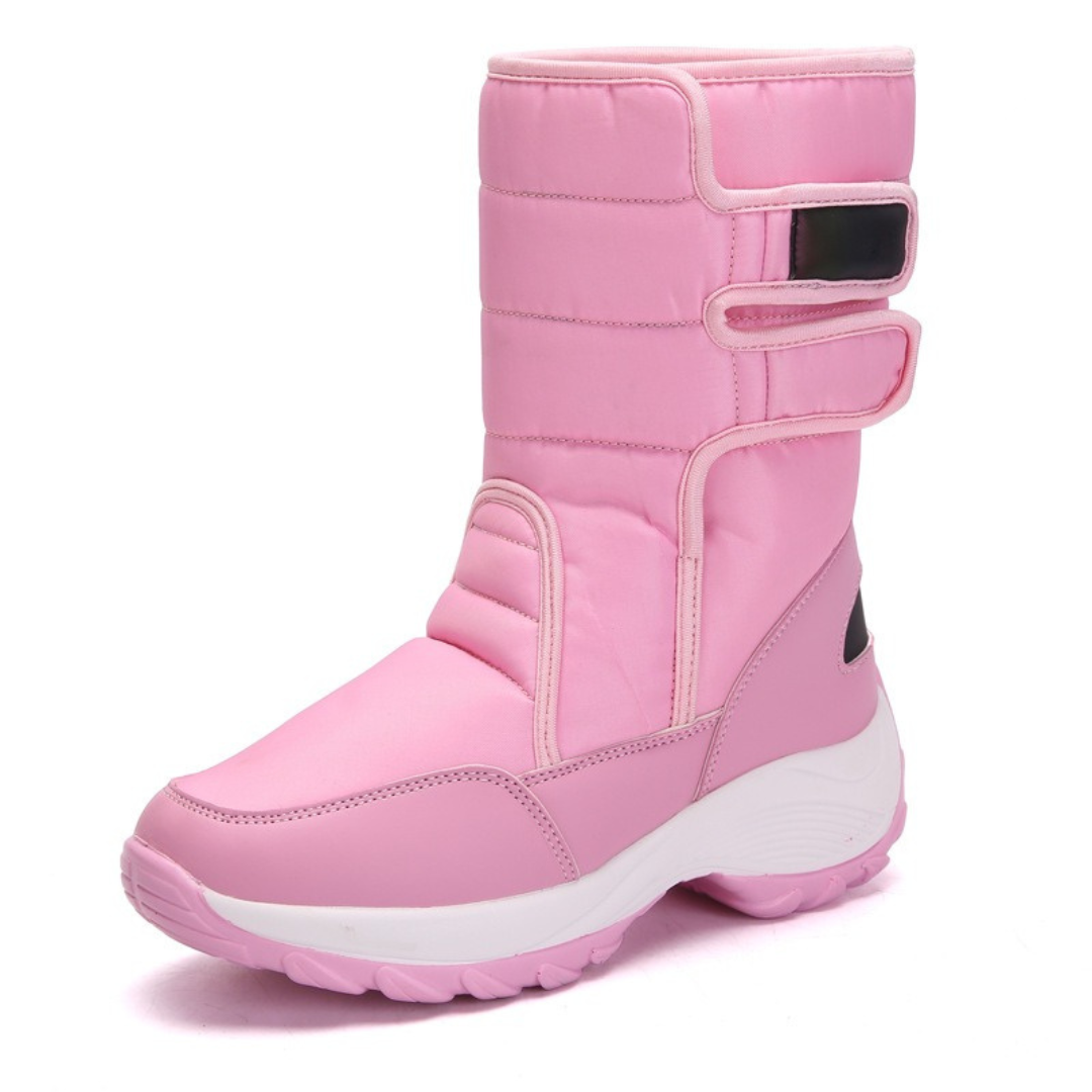 ModeGeist | Schneestiefel - Slip-On-Design - Isolierte Fleece-Innensohle