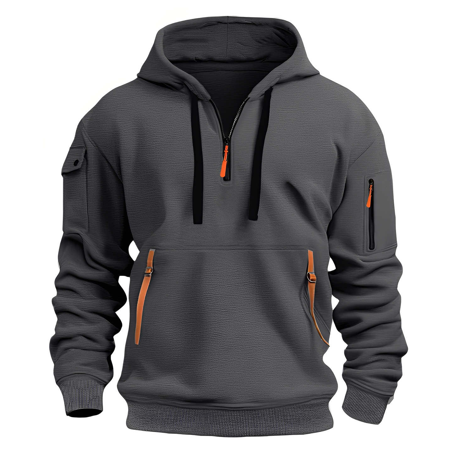 ModeGeist | Lässiger, lockerer Hoodie mit Reißverschluss für Männer