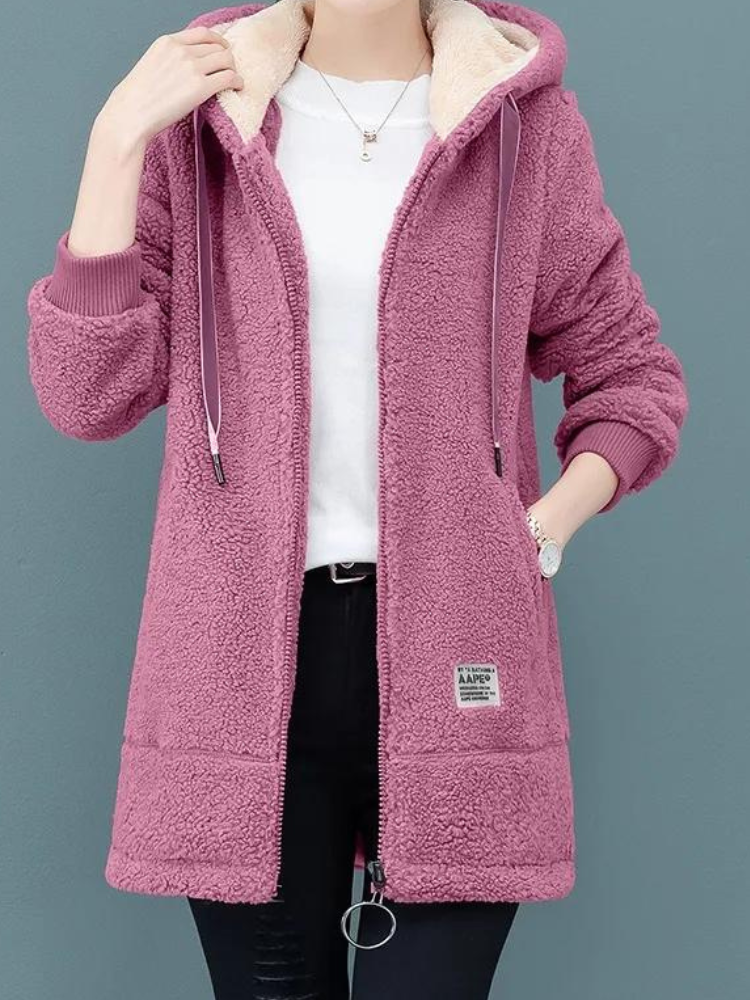 Leythria Flauschiger Kuschelpullover in Blau