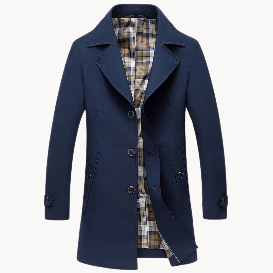 ModeGeist | nachhaltiger winddichter Herren-Trenchcoat mit Design