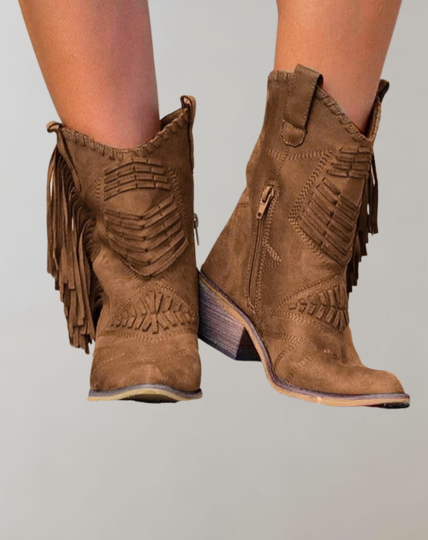 ModeGeist | Mid-Tube-Fransenstiefel