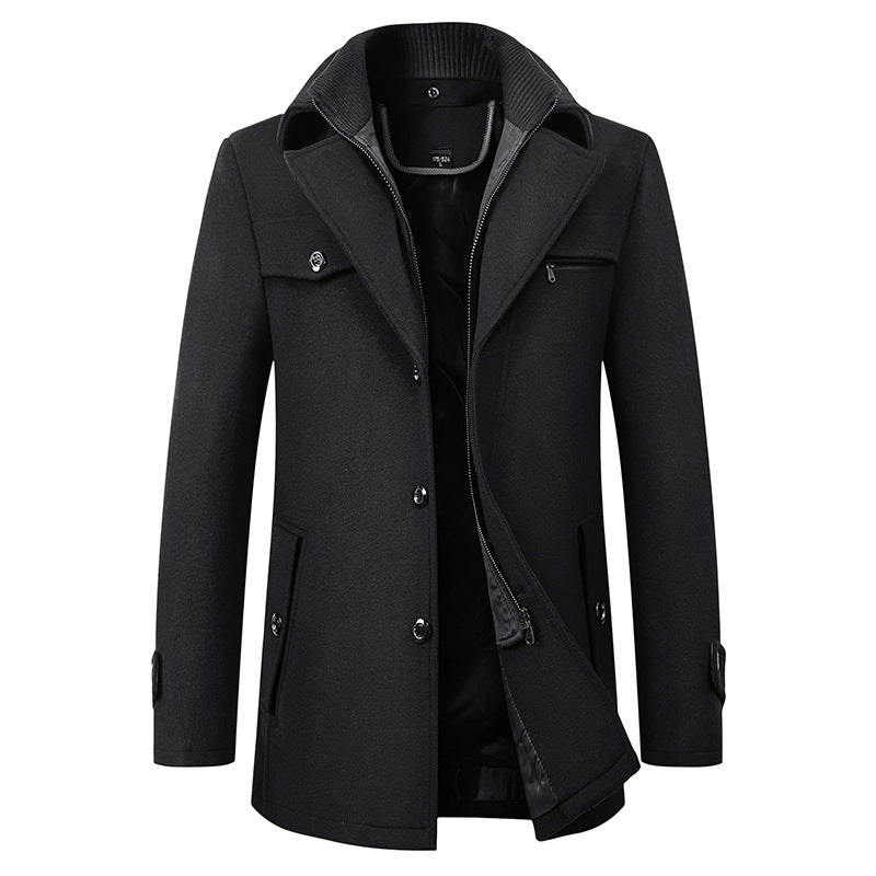 ModeGeist | Eleganter Wintermantel aus Wolle für Männer