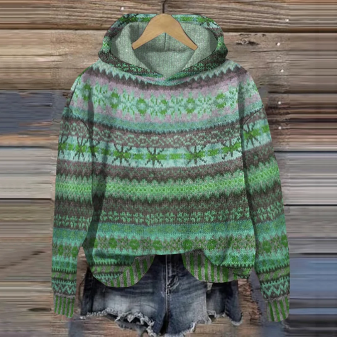 Melvina: Damen Kapuzenpullover, lässiger Vintage-Stil