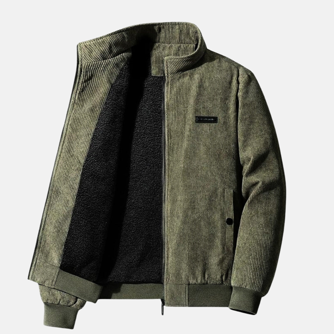 Männers Cordbomberjacke im modernen Stil