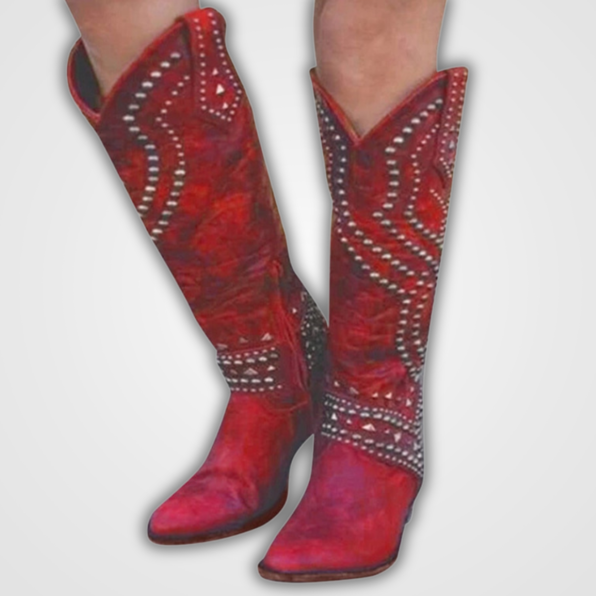 ModeGeist | Lange Stiefel mit Nieten-Design