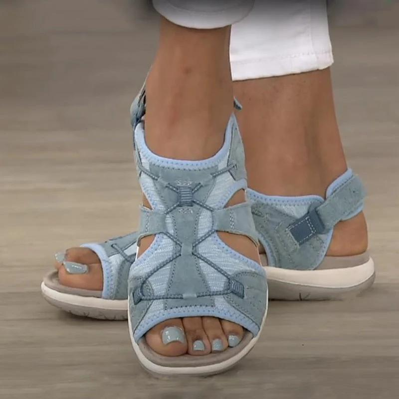 MODEGEIST Damen Sommer-Sandalen Verstellbare Riemen Atmungsaktiv