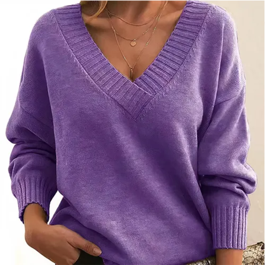 ModeGeist | Pullover Winter V-Ausschnitt für Frauen