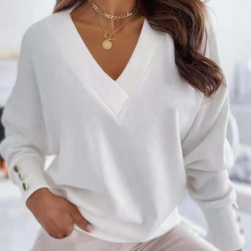 ModeGeist | Langärmeliger V - Ausschnitt Pullover