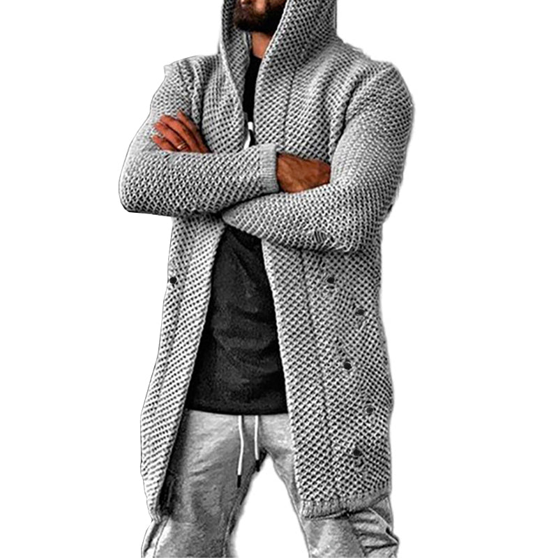 ModeGeist | Strickjacke mit Kapuze für Männer