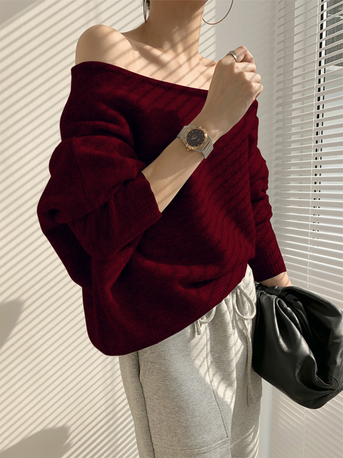 ModeGeist | Pullover Asymmetrisch für Damen Warm