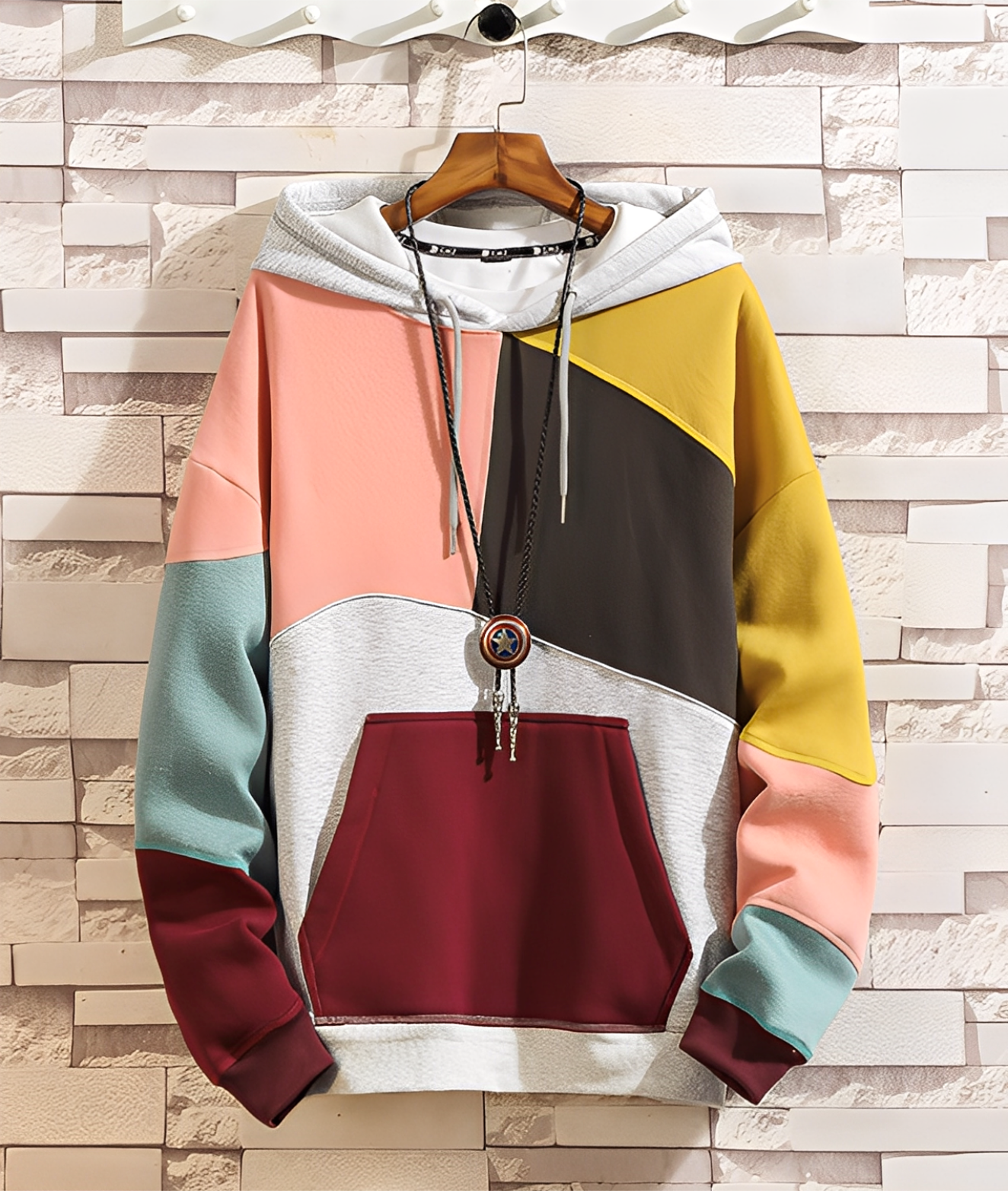 ModeGeist | Farbiger, Lockere Hoodie für Männer