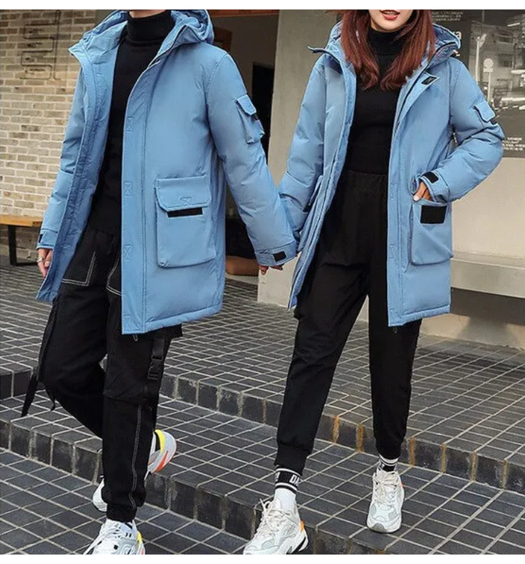 ModeGeist | delige winterparka set - isolierte Jacke mit Kapuze für Damen