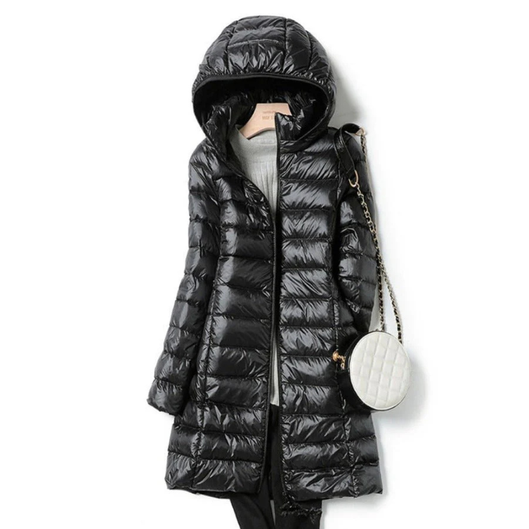 ModeGeist | Winterjacke mit Kapuze für Damen Puffer