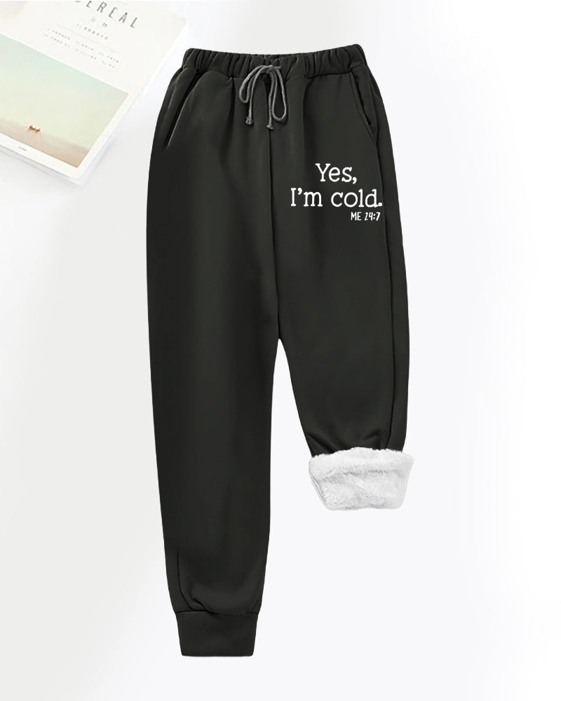 Damen Jogginghose mit flauschigem Bündchen
