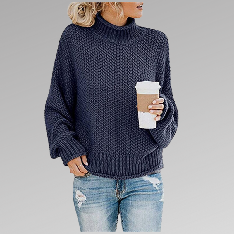 ModeGeist | Hochkragen Strick Langarm Pullover