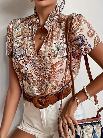 Paisley-Print Bluse Celina