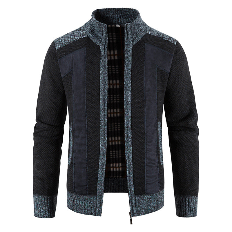 ModeGeist | Lässige Plüschjacke mit Reißverschluss für Männer