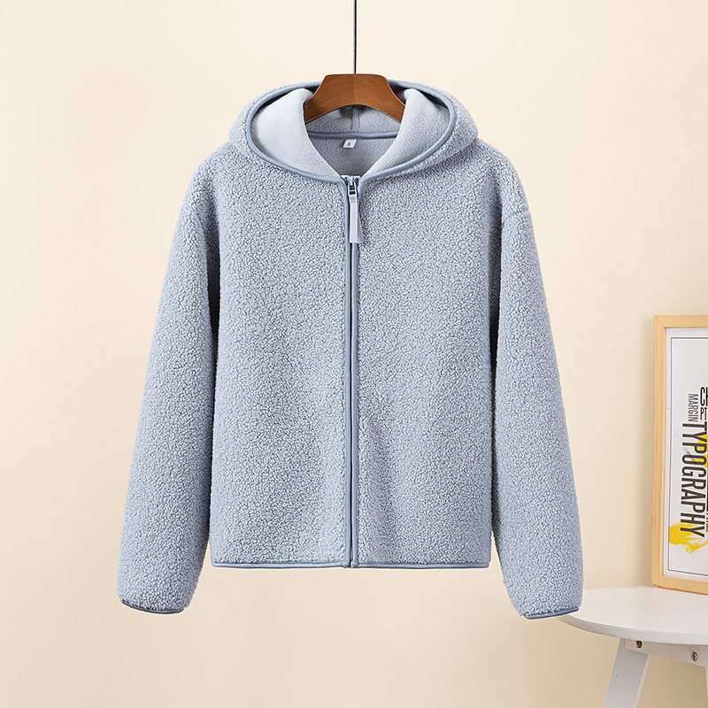 ModeGeist | Kapuzenjacke mit Reißverschluss und Weichem Sherpa Stoff, Fleece Weste