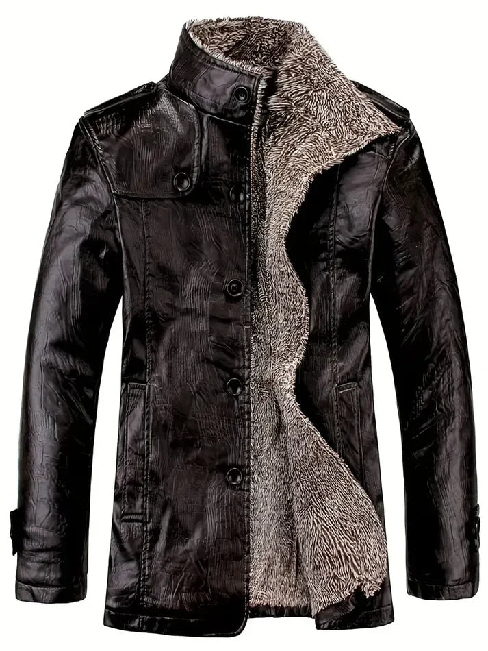 ModeGeist | Herren Lederjacke mit Fleecefutter