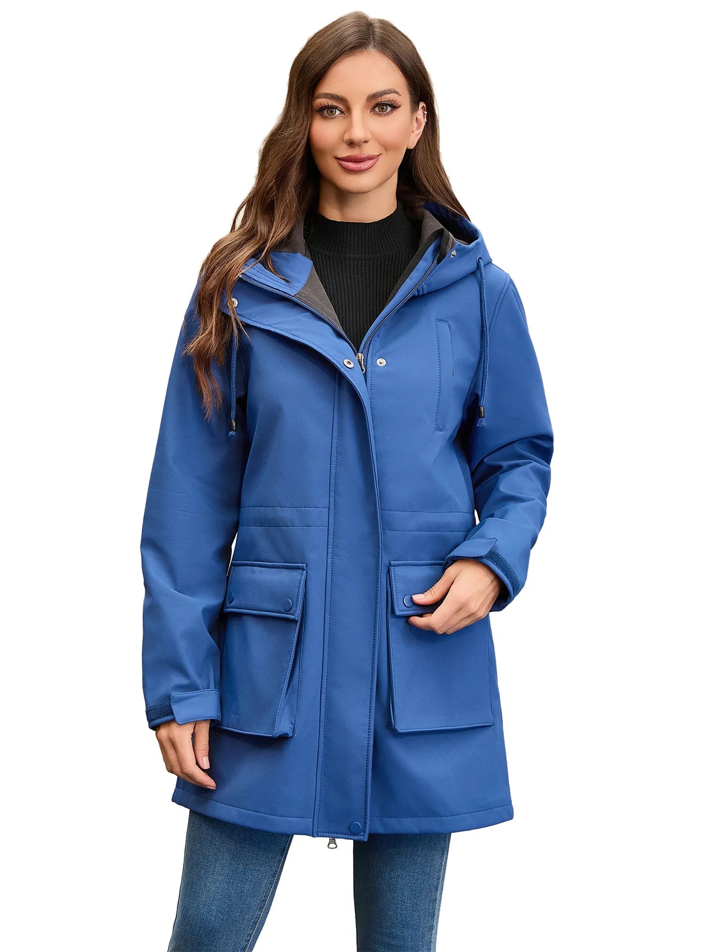 ModeGeist | Wasserdichte Softshell-Damenjacke mit Kapuze