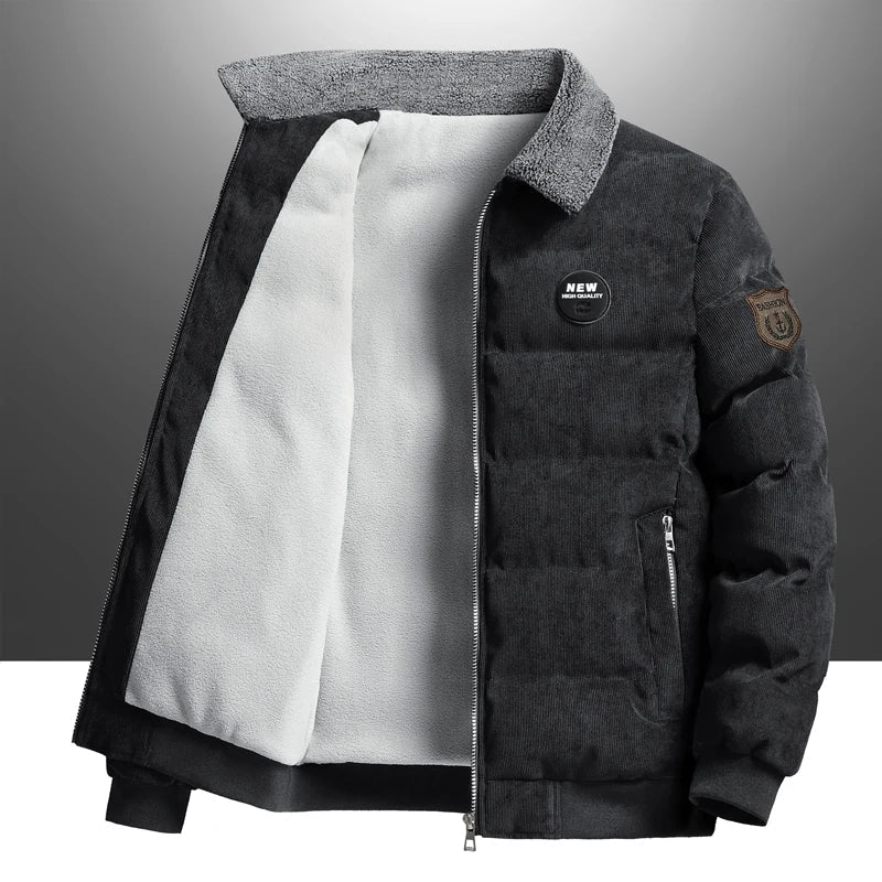 Männer Winterjacke mit Reißverschlusstaschen