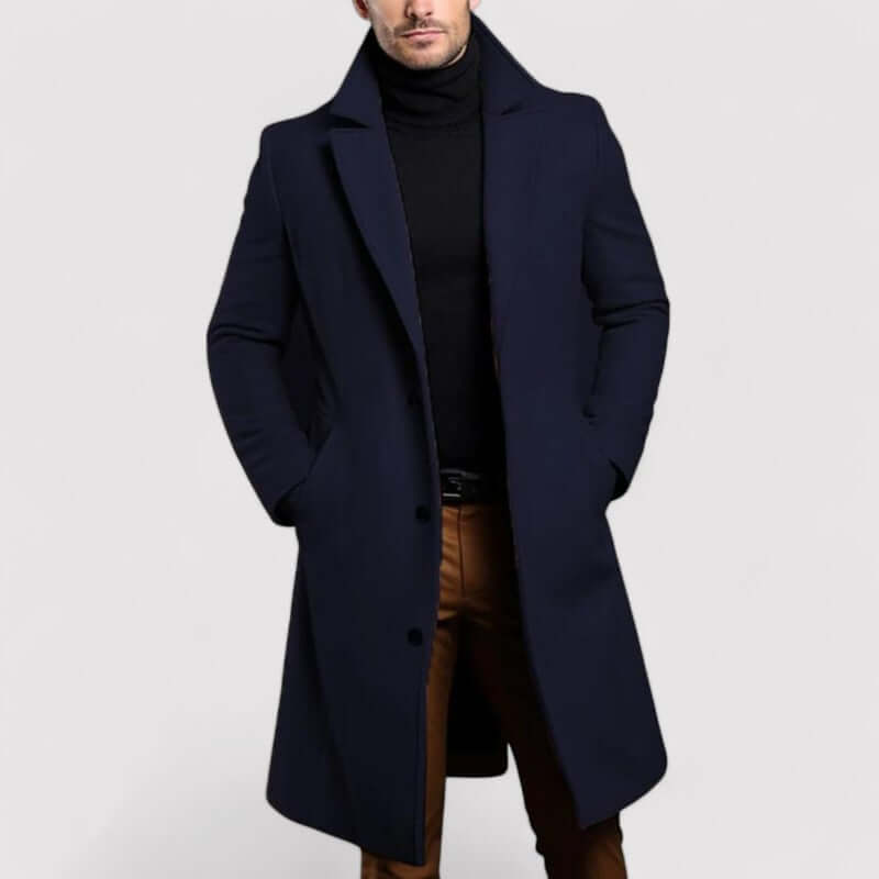 ModeGeist | Herren Langer Winter Wollmantel