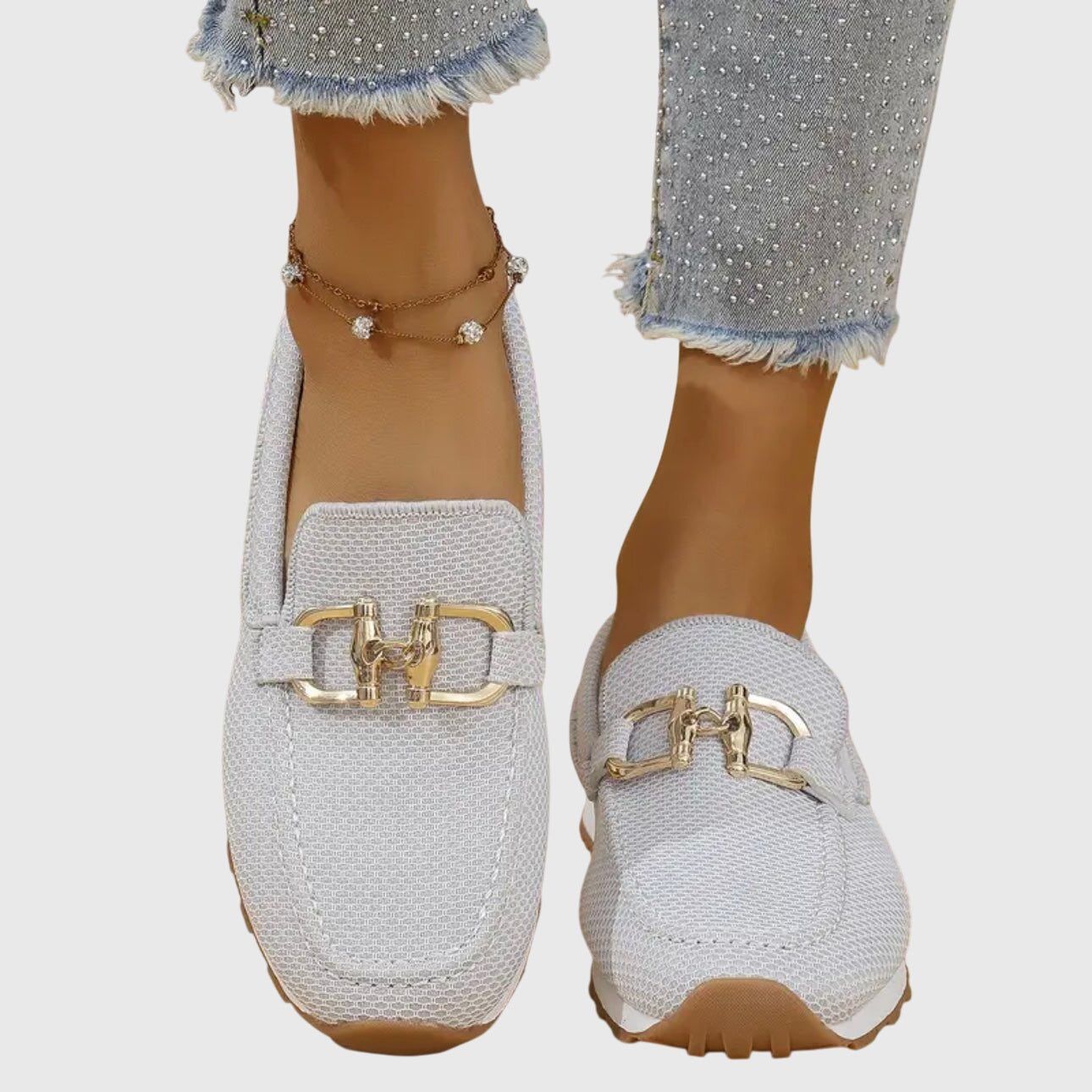 MODEGEIST Damen Loafer Slip-On Ergonomisch Gepolstert Bequem