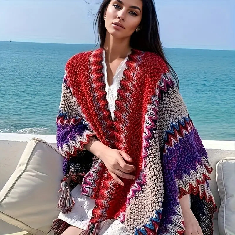 ModeGeist | Winter Poncho Strickschal