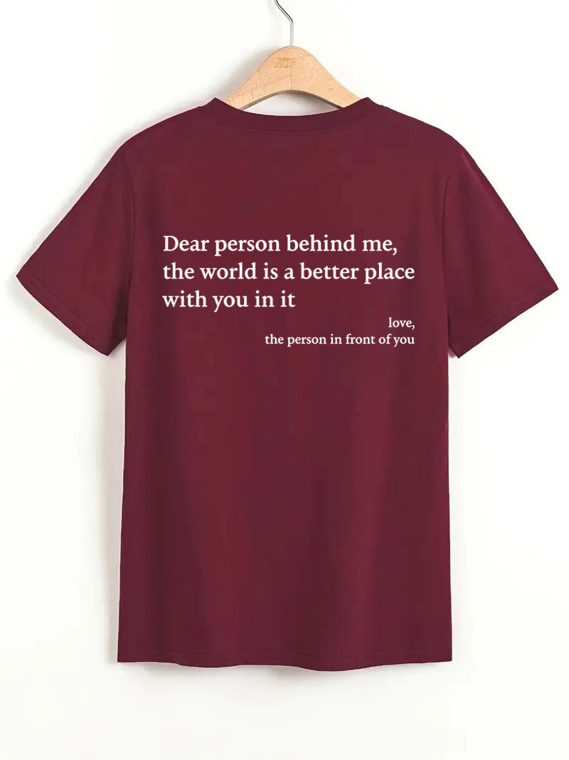 Fudus Damen T-Shirt mit Rundhals und Aufdruck