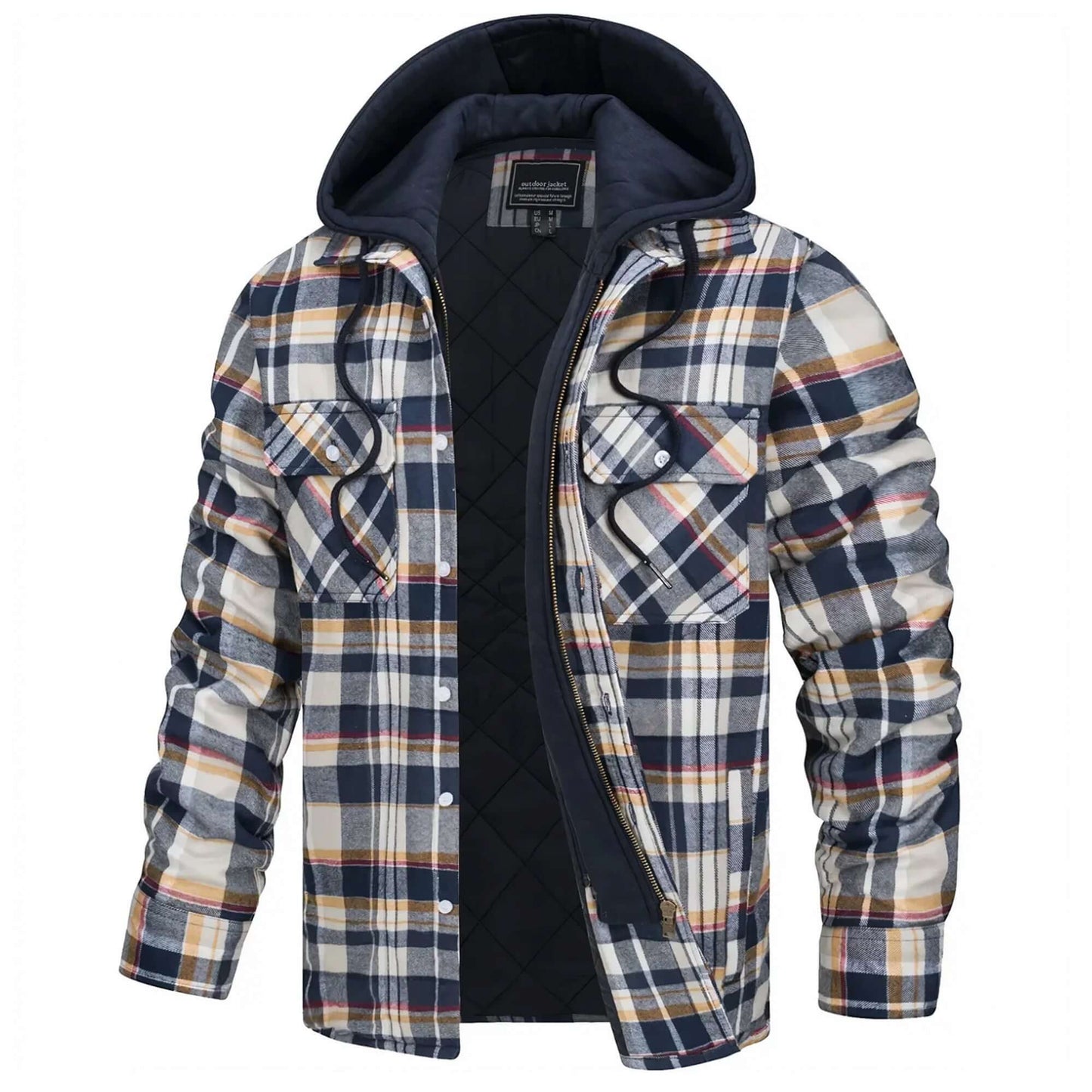 ModeGeist | Herren Karierte Langarm Freizeitjacke