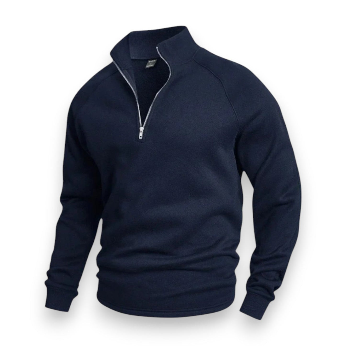 ModeGeist | Hochkragen Strickpullover Halb Reißverschluss Komfort und Stil