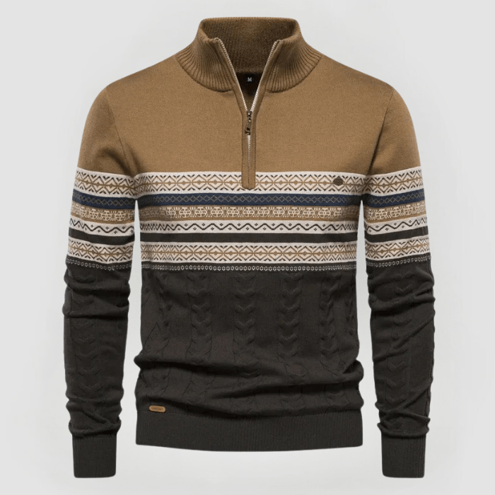 FINN Pullover mit kurzem Reissverschluss