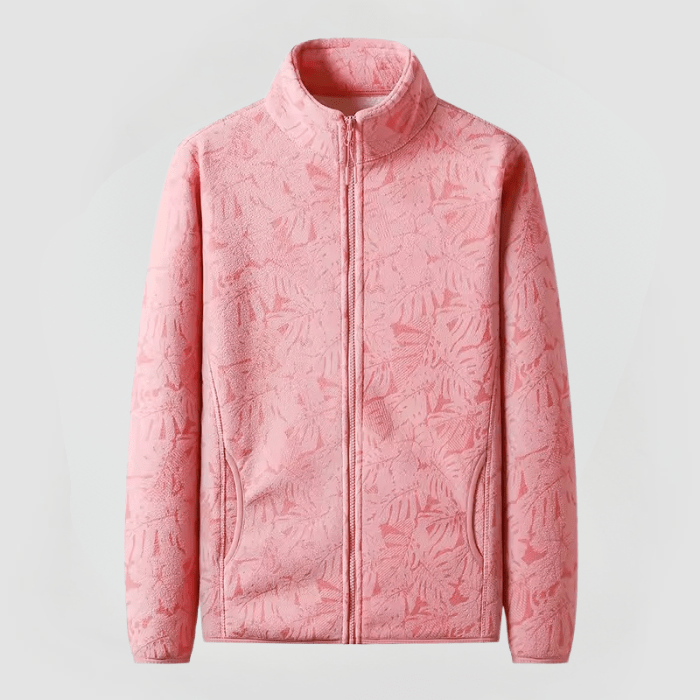 AYLA: Fleecejacke mit Blumenmuster