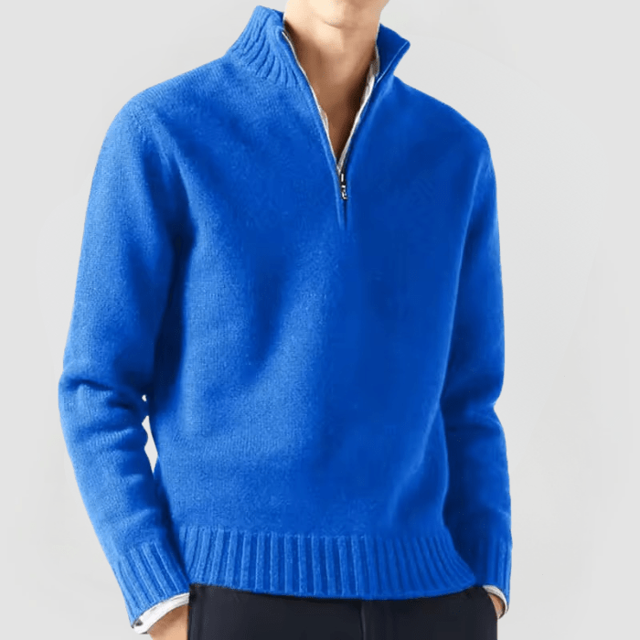 VENHUES Strickpullover mit Reißverschluss