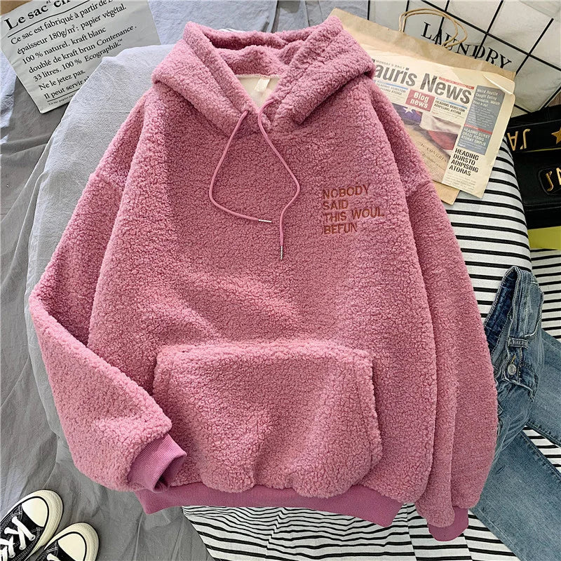 Fleece Kapuzenpullover von Fudus, dick